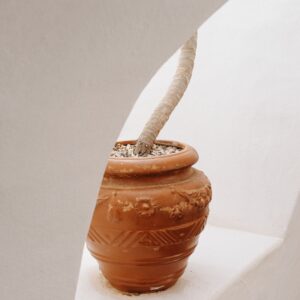 Jarre en Terre Cuite Brute – Poterie Sculptée d'Inspiration Antique