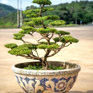 Grand Pot Méditerranéen en Mosaïque Artisanale